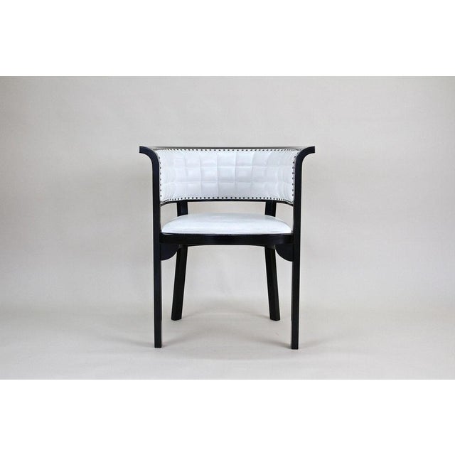 Vintage Armchair in White Leather by M. Kammerer for Thonet, 1980 For Sale - Image 3 of 17