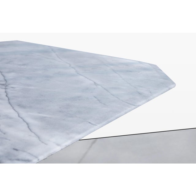 Vintage Italian Bianco Carrara Marble Dining Table, 1970s For Sale In Los Angeles - Image 6 of 14