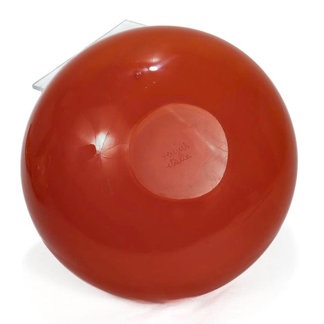 Glass Signed Mid-Century Murano Glass Giaue Bowl by Toni Zuccheri for Venini For Sale - Image 7 of 10