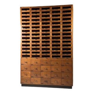 Vintage Haberdashery Cabinet in Wood For Sale