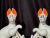 White 1. Large Mid-Century Japanese Porcelain Inari Fox Statues, Pair For Sale - Image 8 of 13