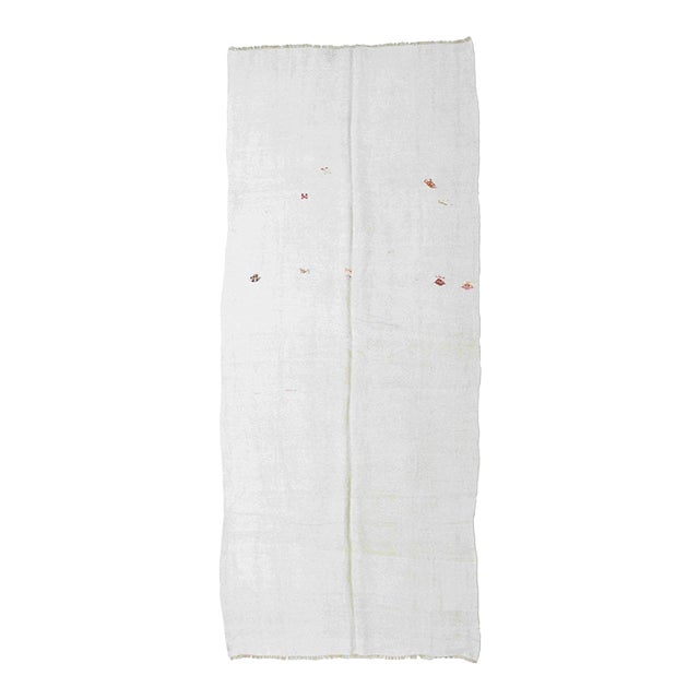 Vintage Turkish Hemp Kilim Rug - 5`5" X 12`8" For Sale