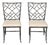 Pair of English Chinese Chippendale Style Midcentury Side Chairs with Upholstery For Sale