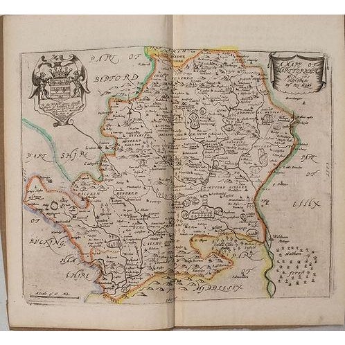 Traditional 1673 Blome Map of Hartfodshire UK For Sale - Image 3 of 3