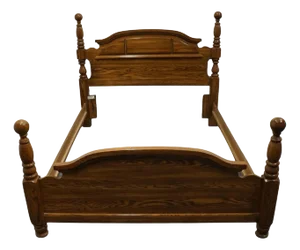 Cochrane Furniture Chesapeake Oak Collection Queen Size Cannonball Bed 9341-86-5