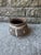 Rustic Small Vintage Rustic Indian Brown Clay Pot With Custom Metal Ring For Sale - Image 3 of 9