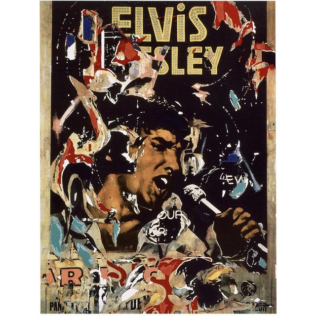 Paper Elvis Presley, 1998 Mimmo Rotella For Sale - Image 7 of 7