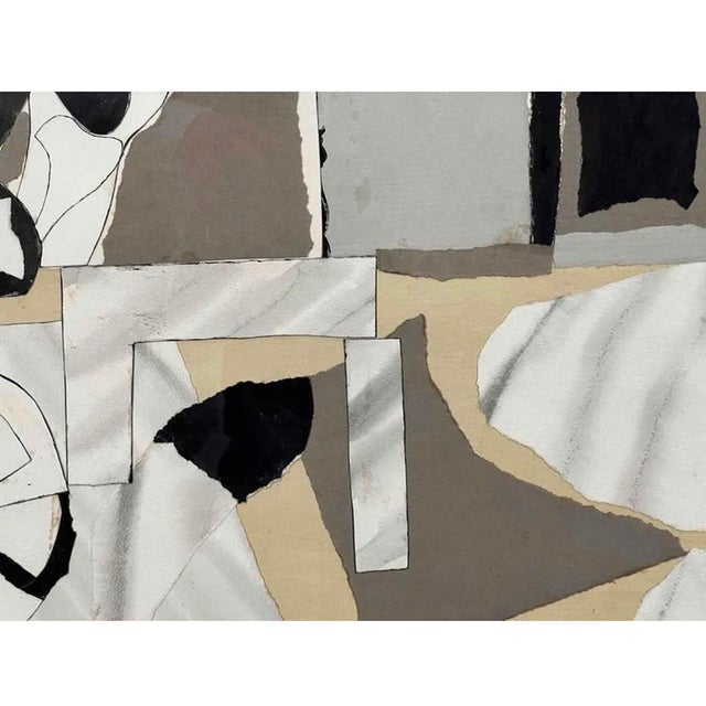 Sculpture Materials Horses and Ruins, Collage Mixed Media on Paper by Julian Edwin Levi, Rome c.1968 For Sale - Image 7 of 10