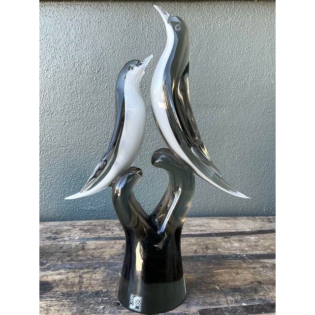 Glass Vintage Italian Murano Seguso Glass Birds For Sale - Image 7 of 12