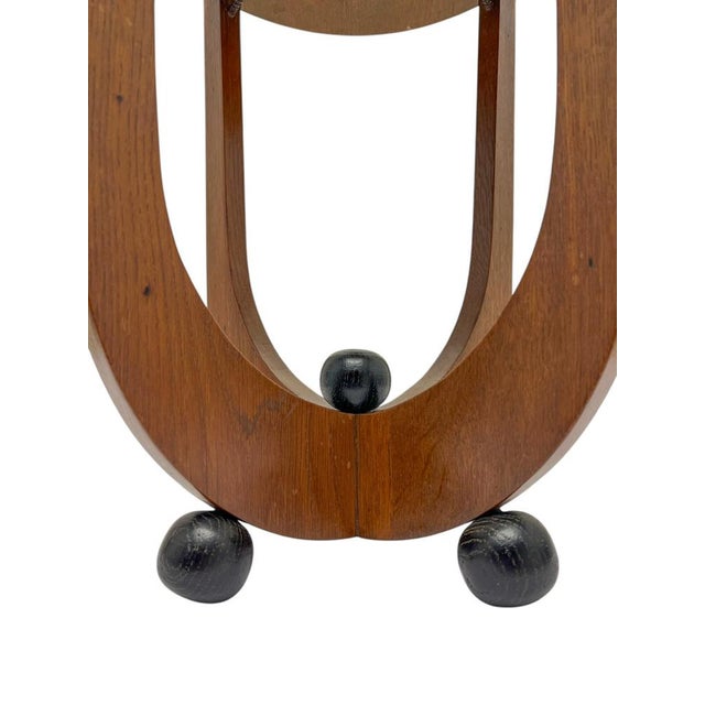 Art Deco Amsterdamse School Oak Side Table, Netherlands, 1920s For Sale - Image 11 of 12