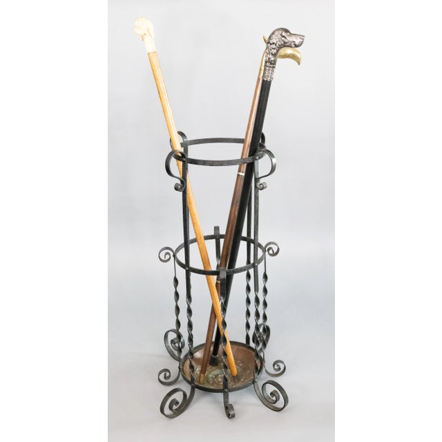 Antique French Wrought Iron Umbrella Stand Chairish