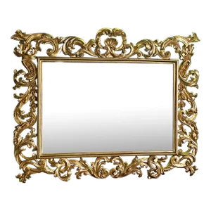 19th Century Rococo Style Giltwood Foliate Ornate Large Wall Mirror