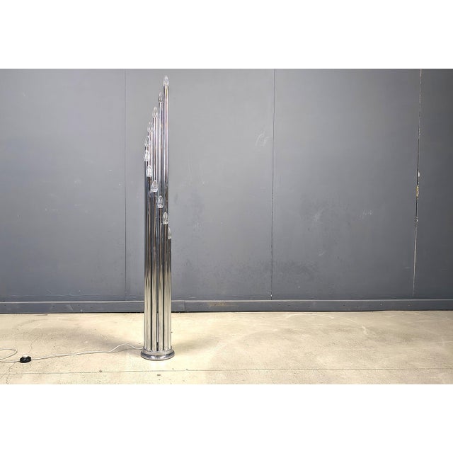 Vintage Chrome Floor Lamp by Goffredo Reggiani, 1970s For Sale - Image 10 of 13