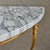 French Wall-Mounted Corner Console with Carrara Marble Top 1950s - 2 Available For Sale - Image 9 of 11