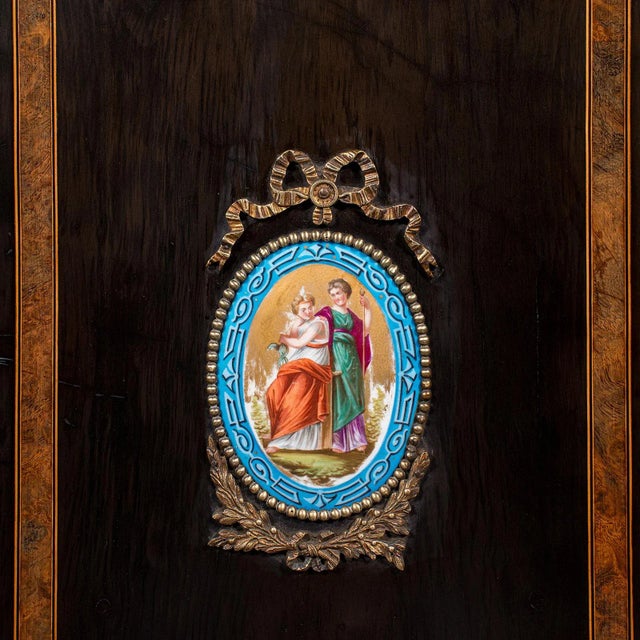 1850s Victorian Antique Drawing Room Credenza, English, Walnut, Display Cabinet For Sale - Image 10 of 11