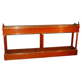 Mahogany and Bronze Planter, 1950s For Sale