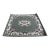 2020s Rectangular Corduroy Green Gray Floral Motif Graphic Wool Rug Carpet For Sale