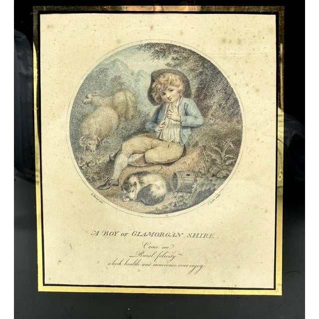 Late 18th Century Antique Regency Pair Hand Colored Stipple Engravings Children Richard Westal 18Ct For Sale - Image 5 of 8