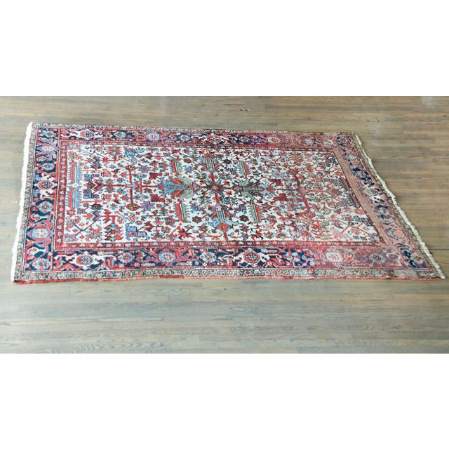 Early 20th Century Persian Heriz Rug For Sale In Chicago - Image 6 of 15