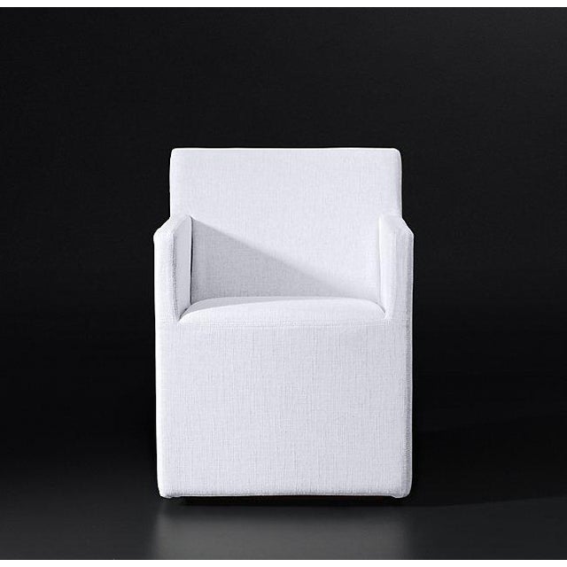 Restoration Hardware Modern New Ellison Track Arm Dining Chairs Set