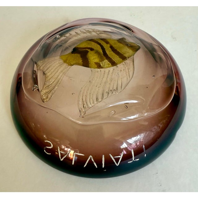1950's Salviati Murano Italian Art Glass Fish Bowl Designed by Alfredo Barbini For Sale - Image 10 of 10