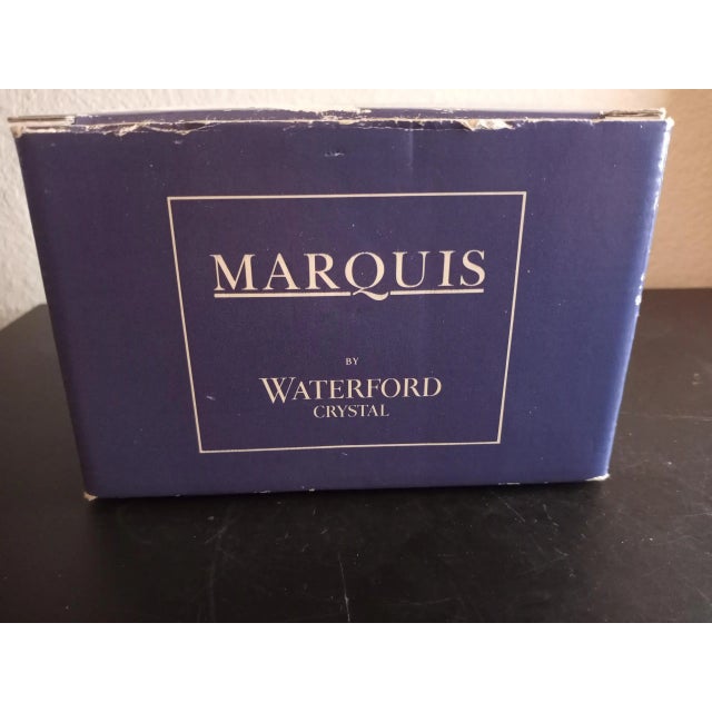 Contemporary 1980s Marquis by Waterford Lead Crystal Saxony Sugar & Creamer Set- 2 Pieces For Sale - Image 3 of 5