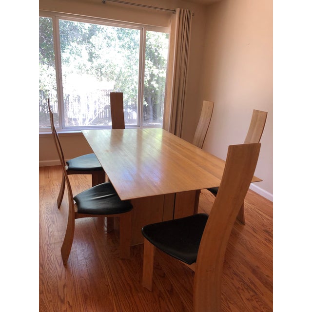 1980s Vintage Furniture Makers Danish Control Dining Table & 6 Chairs