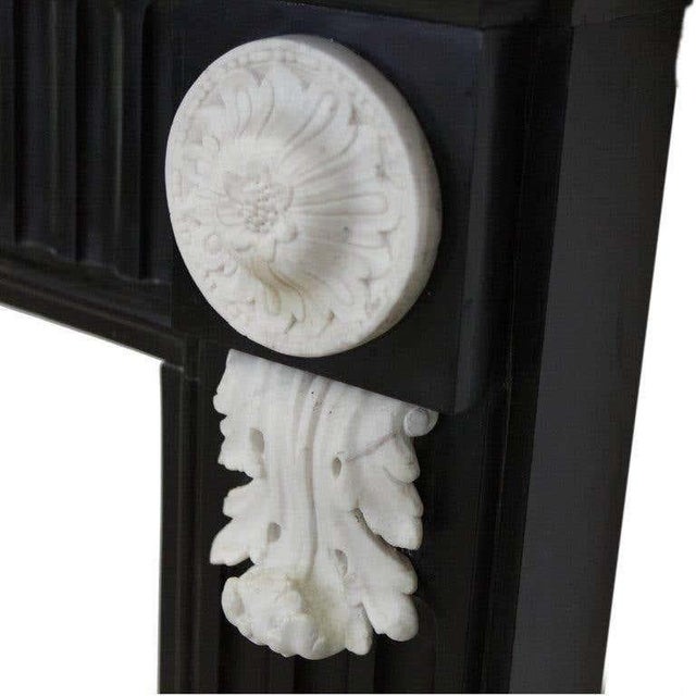 19th Century Belgian Black Marble Fireplace Mantel For Sale - Image 4 of 6