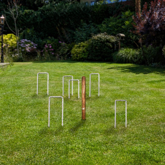 Antique Vicarage Croquet Set, English, Country Garden Games Stand, Edwardian For Sale - Image 10 of 12
