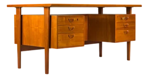 Danish Teak Desk by Kai Kristiansen for FM Møbler, 1960s