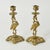 Mid 20th Century Art Nouveau Style Vintage Brass Crane Candlestick Pair For Sale - Image 5 of 12