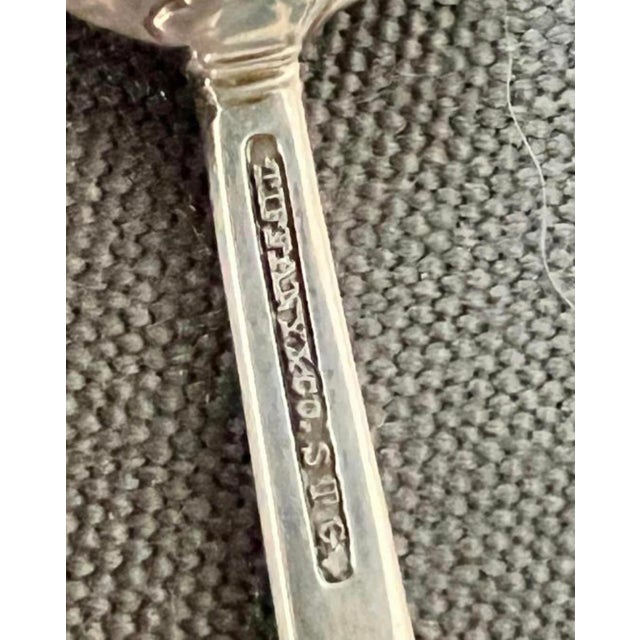 Small 925 Sterling Silver Plate and Spoon from Tiffany & Co., 1900s, Set of 2 For Sale - Image 3 of 7