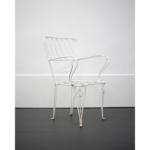 1960s Vintage French Iron Chair, 1960s For Sale - Image 5 of 5