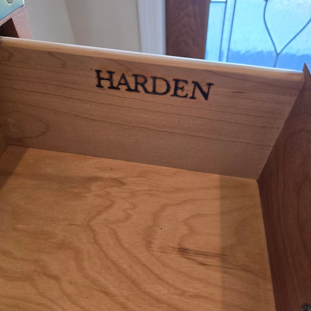 Brown 1990s Harden Furniture Campaign Style Wood Chest of Drawers For Sale - Image 8 of 14