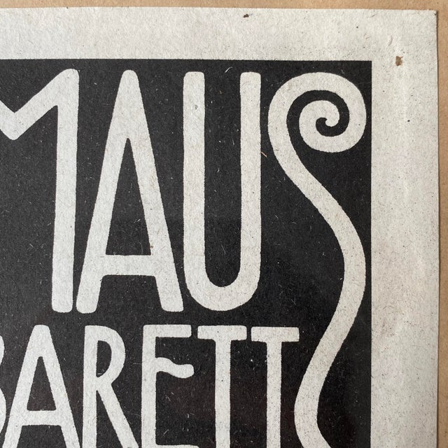 1908 "Berthold Loeffler Three Masks: Fledermaus Theater and Cabaret" Original Lithograph, Framed For Sale In Philadelphia - Image 6 of 7