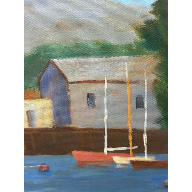 Don George Boats Docked in Colorful Harbor, Signed For Sale In San Francisco - Image 6 of 12