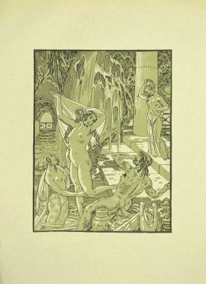 Ferdinand Bac, Allegory of Water, Original Lithograph, 1922