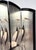 Art Deco Art Deco Style Six-Panel Silver Leaf Crane Screen, Hong Kong, Circa 1980 For Sale - Image 3 of 18