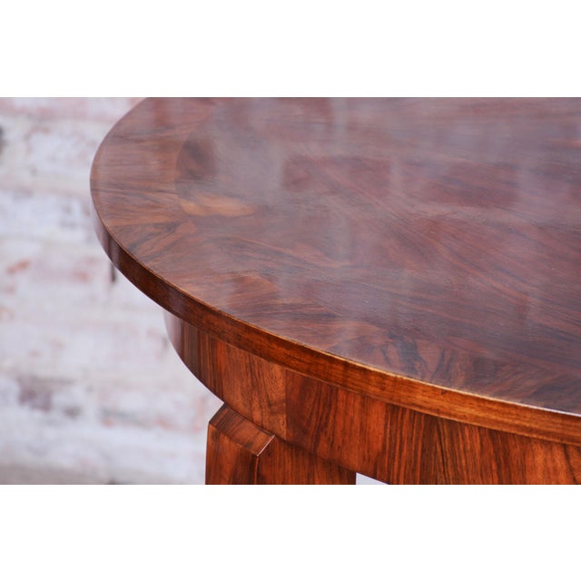 1920s Art Deco Extendable Dining Table in Beech and Walnut, 1920s For Sale - Image 5 of 15