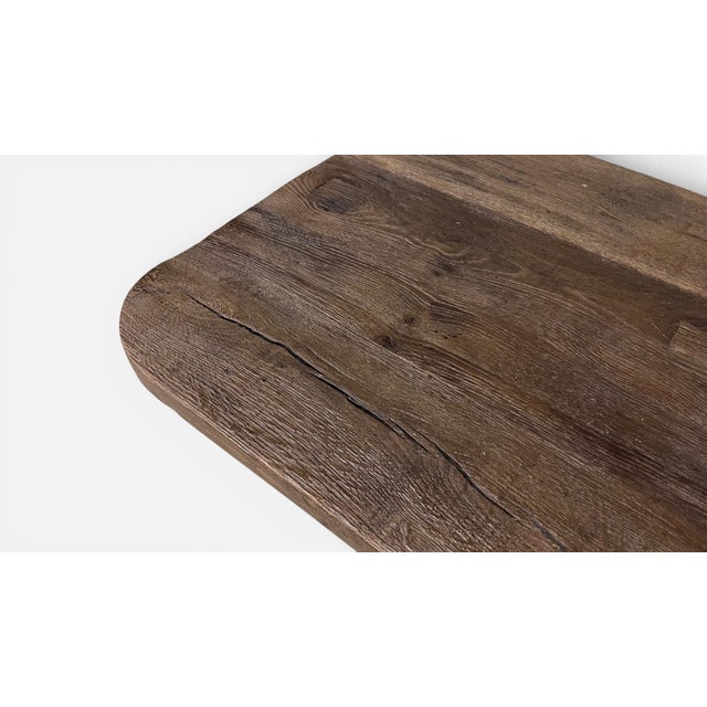 1960s Reclaimed Oak French Bistro Table (1 of 2) For Sale - Image 9 of 9