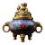 Late 20th Century Cloisonné Enamel Censer With Lion Finial and Dragon Handles For Sale