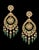 Traditional Kundan Polki Rose Cut Diamond 18 Kt Gold Chand Bali Enamel + Emerald For Sale - Image 16 of 18