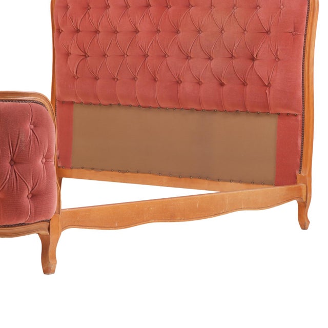 1940s Full Size French Corbeille Style Bed, C. 1945 For Sale - Image 5 of 10