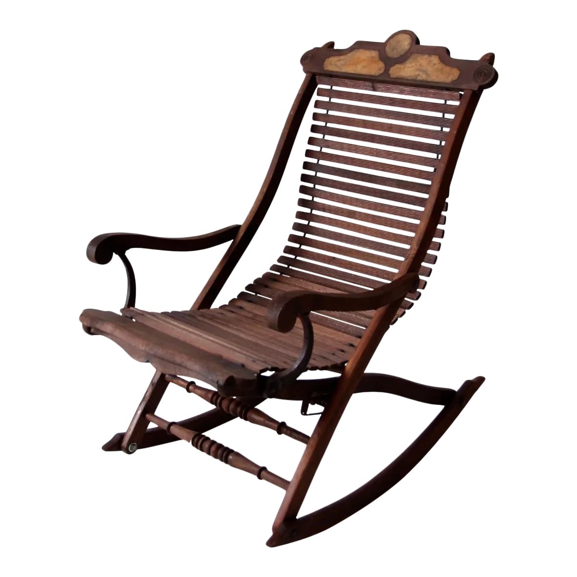Antique Slat Rocking Chair | Chairish