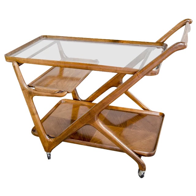 Mid-Century Serving Trolley by Cesare Lacca for Cassina, 1950s For Sale