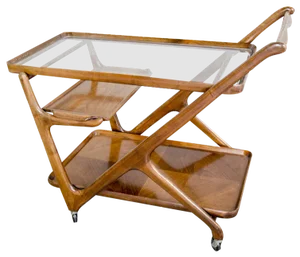 Mid-Century Serving Trolley by Cesare Lacca for Cassina, 1950s