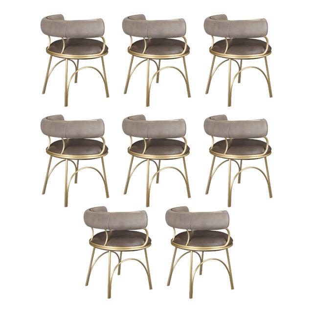 Austin Dining Chairs by Porus Studio, Set of 8 For Sale