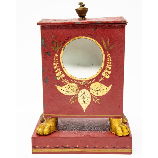 Red Red and Gold Pocket Watch Safe For Sale - Image 8 of 13