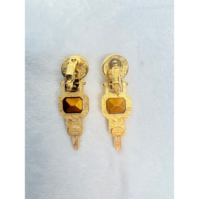 Givenchy New York–Paris 80s Rhinestone & Gold‑Tone Statement Clip-on Earrings, Pair For Sale - Image 9 of 12