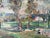 1986 Brewster Impressioniost Abstract Rural Landscape Oil Painting, Framed For Sale - Image 9 of 12